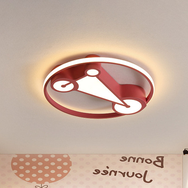 Kids Led Ceiling Lamp In Acrylic Geometry Design - White/Pink/Blue