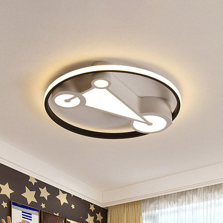Kids Led Ceiling Lamp In Acrylic Geometry Design - White/Pink/Blue White