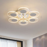 Contemporary Led Crystal Ball Flushmount Ceiling Lamp Wide 25.5/31.5 - Perfect For Living Room Clear