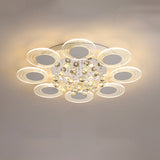 Contemporary Led Crystal Ball Flushmount Ceiling Lamp Wide 25.5/31.5 - Perfect For Living Room