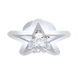 Minimalist Led Star Ceiling Light Fixture White Acrylic Flushmount Crystal Sphere 16/19.5 Wide