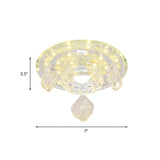 Clear Crystal Led Ceiling Light For Modernist Foyer - Flush Mount Fixture