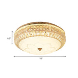 Modern Led Gold Crystal Flush Mount For Living Room