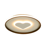 Nordic Heart Flush Mounted Led Bedroom Light - Pink/Black/White