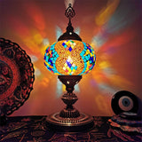 Handcrafted Art Deco Incense Burner Table Lamp - Stained Glass Desk Light In White/Beige/Yellow