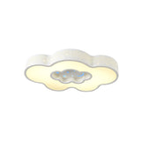 Nordic Led Flush Mount Ceiling Light In Cloud Design - White/Warm