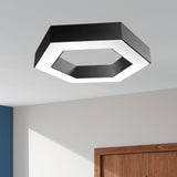 Honeycomb Flush Mount Modern Metal Led Light - Office Lighting In White/Warm Glow