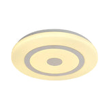 15/19 Contemporary Acrylic Led Round Flush Mount Fixture For Bedroom Lighting In Black And White