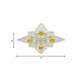 Blossoms Hall Flushmount Clear Crystal Glass Led Ceiling Lamp