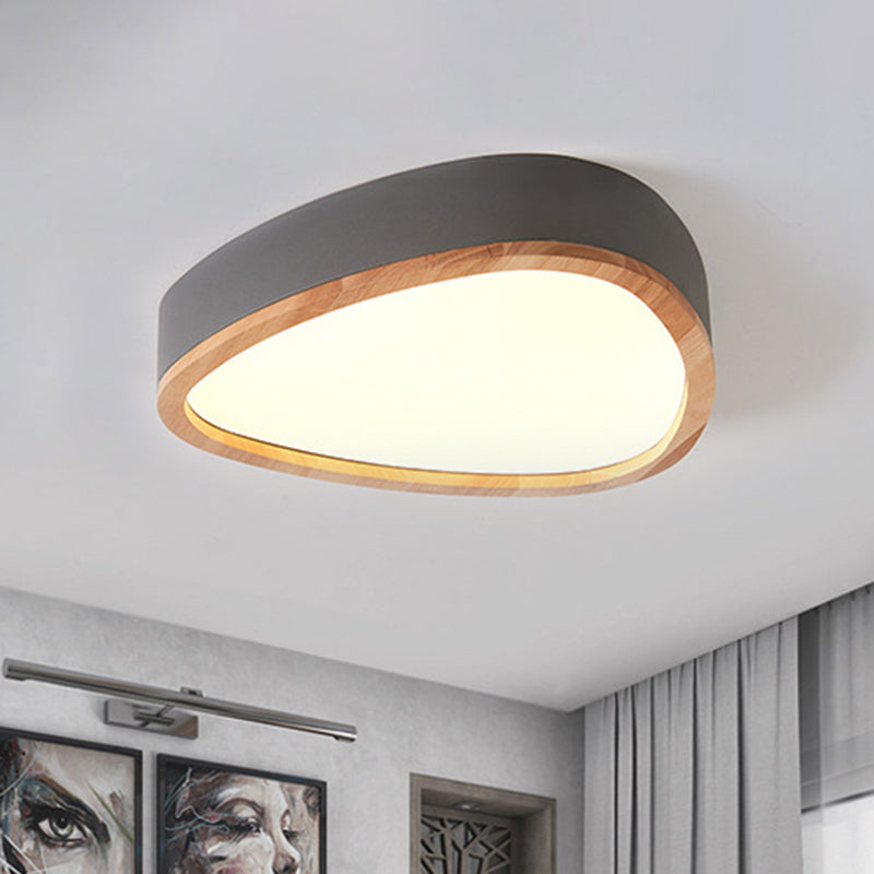 Wooden Teardrop Led Ceiling Light For Boys Bedroom