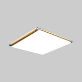 Modern Ultra-Thin Square Flush Mount With Gold Integrated Led Acrylic Shade - Warm/White 18/21/35.5