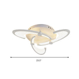 Contemporary Floral Led Ceiling Light Fixture In Warm/White/Natural With 3/6/9 Lights