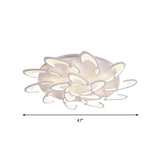 Contemporary Floral Led Ceiling Light Fixture In Warm/White/Natural With 3/6/9 Lights