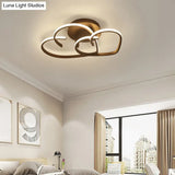A Radiant Expression Of Love: Modern 2-Light Led Semi-Flush Mount Ceiling Light In The Shape A Heart