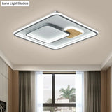 Acrylic Ceiling Mounted Led Flush Lamp - Minimalistic Design With Warm/White Light 16.5’/20.5’ Width
