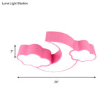 Acrylic Cloud And Moon Nursery Ceiling Light Fixture For Kindergarten Nursing Room