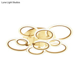 Acrylic Flush Ceiling Light With Multi - Tiered Led And Warm/White/Natural - Available In 3/5/7