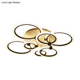 Acrylic Flush Ceiling Light With Multi - Tiered Led And Warm/White/Natural - Available In 3/5/7
