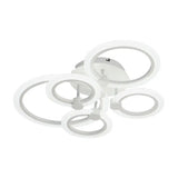 Acrylic Flush Ceiling Light With Multi - Tiered Led And Warm/White/Natural - Available In 3/5/7