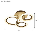 Acrylic Flush Ceiling Light With Multi - Tiered Led And Warm/White/Natural - Available In 3/5/7