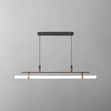 Acrylic Island Pendant Light: Sleek Pole Design With Led: Perfect For Dining Room Black / 47