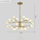Acrylic Led Chandelier Pendant Light - Minimalist Tree Branch Design For Living Room Ceiling Lamp