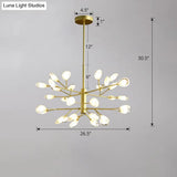 Acrylic Led Chandelier Pendant Light - Minimalist Tree Branch Design For Living Room Ceiling Lamp