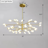 Acrylic Led Chandelier Pendant Light - Minimalist Tree Branch Design For Living Room Ceiling Lamp