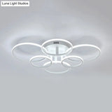 Acrylic Led Semi Flush Mount Ceiling Light In Warm/White With Simple Design - Available 4/6/8 Lights