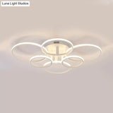 Acrylic Led Semi Flush Mount Ceiling Light In Warm/White With Simple Design - Available 4/6/8 Lights