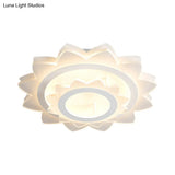 Acrylic Led Sunflower Flush Mount Light In Warm/White For A Simple And Stylish Look