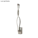 Acrylic Led Wall Sconce: Intertwined Design 1 Light Black/White Warm/White Lighting