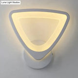 Acrylic Led Wall Sconce Light In Triangle Oval And Teardrop Shapes - Warm Or White