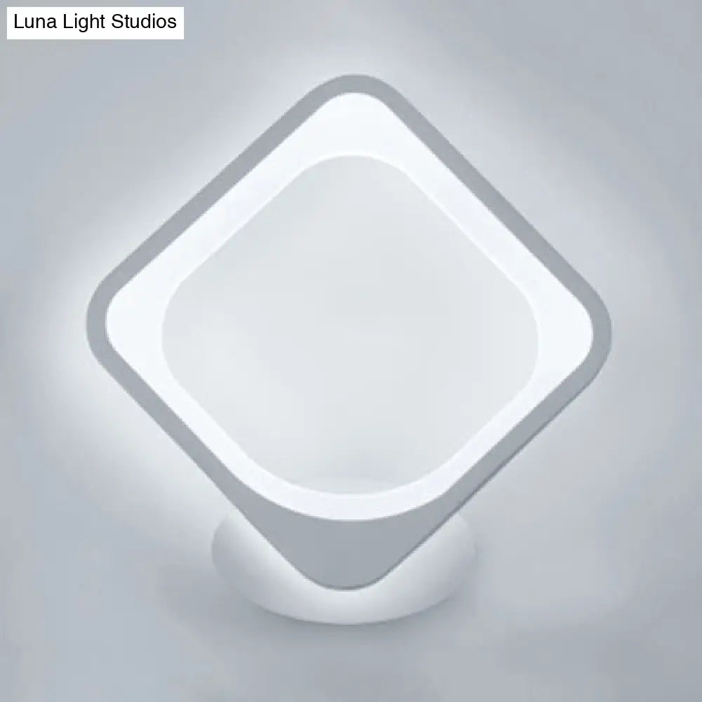 Acrylic Led Wall Sconce Light In Triangle Oval And Teardrop Shapes - Warm Or White