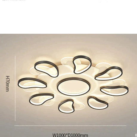 Acrylic Living Room Ceiling Lamp Led Petal Shaped Bedroom Modern Simple Household Restaurant