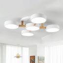 Acrylic Nordic Style Flush Mount Ceiling Light For Living Room White