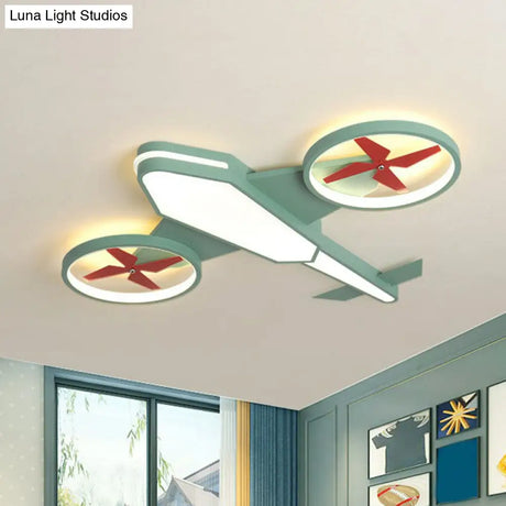 Acrylic Plane Led Flush Mount Ceiling Light - Warm Cartoon Lighting Fixture