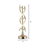 Acrylic Spiral Led Desk Lamp - Modern Small Task Lighting In Gold Warm/White Light