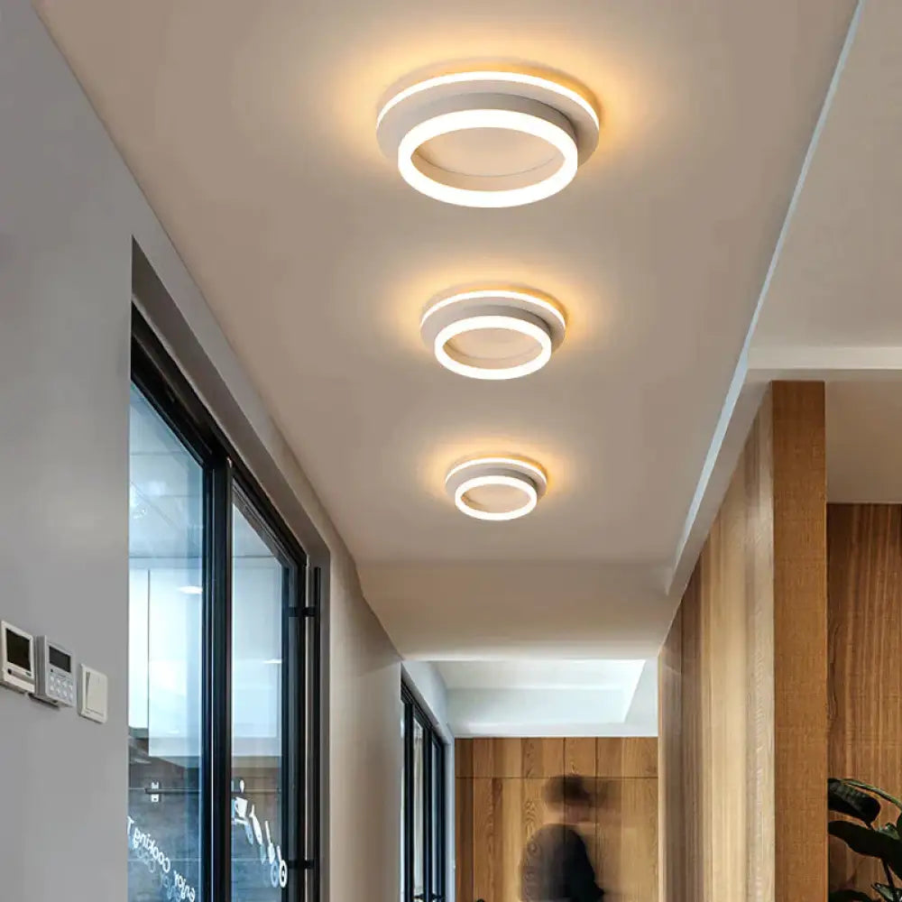 Adelyn- Modern Surface Mounted Square/Round Led Ceiling Lights For Hallway Porch White Color /