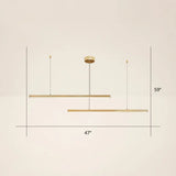 Adjustable Metal Line Art Led Pendant Lamp For Minimalist Bedroom Ceiling 2 / Gold White