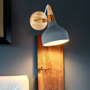 Adjustable Nordic Wall Sconce With Metal Torch Design For Bedside Lighting Grey