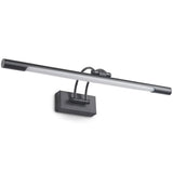 Adjustable Tubular Led Wall Sconce Vanity Light With Minimalistic Design And Plastic Shade Black /