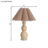 Alhena - Nordic Flared Night Lamp: Porcelain Gourd Bedside Table Lighting