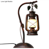 Allison - Nautical Copper Finish Gooseneck Table Lamp Metal 1-Light Bedroom Plug-In Night Light