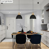 Aluminum Dome Pendant Macaron Hanging Lamp For Kitchen Corridor - 1 Bulb Lighting Solution