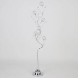 Aluminum Tree Shaped Led Floor Reading Lamp With Orb Detail In Pink/Silver Warm/White Light -