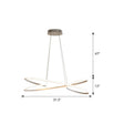 Aluminum Twist Led Pendant Chandelier: Artistic Hanging Lamp For Dining Table White / 31.5’