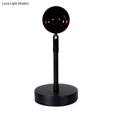 Aluminum Usb Table Lamp - Sunset Glow Led Spotlight In Black For Contemporary Bedroom Lighting