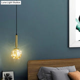 Amber Glass Ball Pendulum Light - Nordic Style Led Hanging Pendant