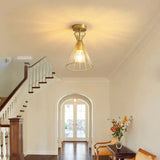 American All-Copper Balcony Ceiling Lamp